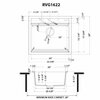 Ruvati 23-inch epiCube Granite Composite Workstation Drop-in Topmount Wet Bar Prep Sink  Matte White RVG1622WH